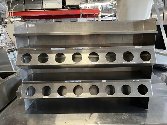 Middle By Fabricator S.S Custom Made Squeeze Bottle Holder 45” W x 12” D x 32” H