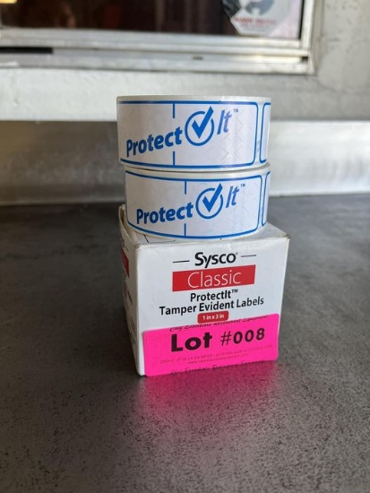 Sysco Classic Tamper Evident Labels