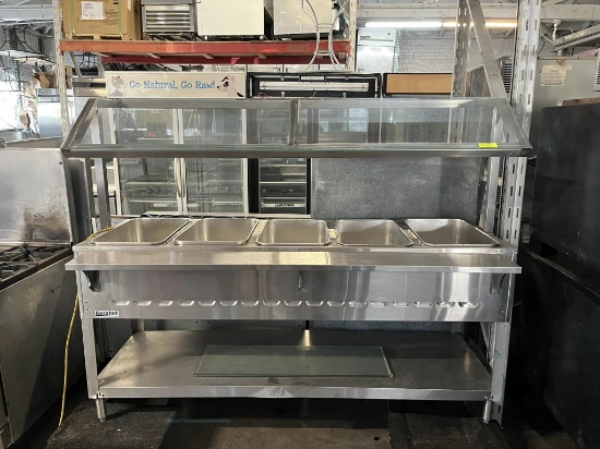Duke Aerohot 5 Compartment Gas Steam Table w/Glass Sneeze Gaurd