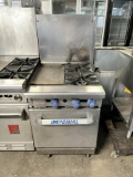 Imperial Combination Gas Range w/12” Griddle 2 Burners & 1 Oven Below