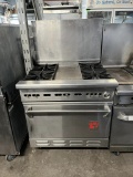 Wolf Combination Gas 4 Burner Range w/12” Griddle & Oven Below