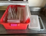 Lot of Polycarbonate Lids, Misc Sizes