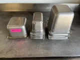 Lot of Misc Size S.S Food Storage Pans