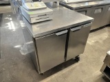 Beverage Air 36” 2 Door Worktop Freezer 36” W x 29” D x 35 1/2” H