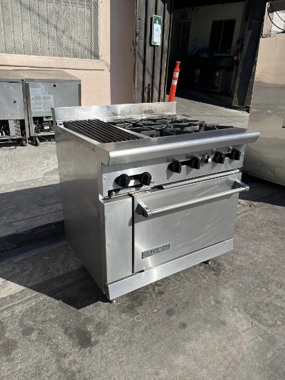 AMERICAN RANGE 4 BURNER /12" BROILER STOVE