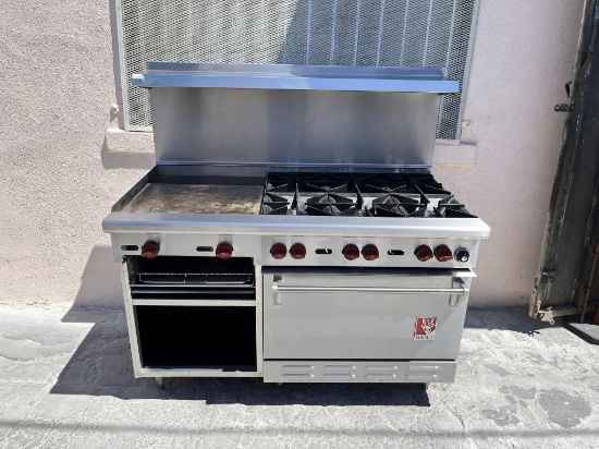 WOLF 59" 6 BURNER/24" GRIDDLE W/OVEN