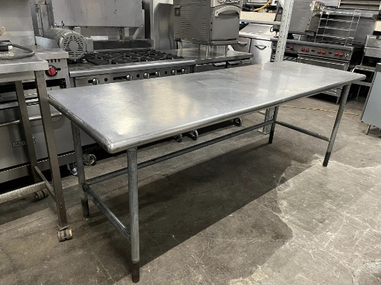 96” x 32” S.S Worktop Bakery Table w/Open Base