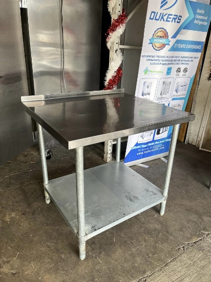 36" x 30" Worktop S.S. Table w/Galvanized Bottom Shelf