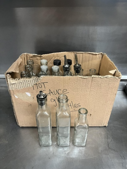 Lot of Glass Sauce Bottles