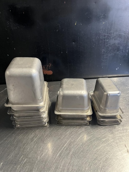 Winco 1/6 Size 4 & 6" Deep  Stainless Food Storage Pan