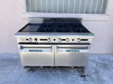 Imperial Combination Gas Range 6 Burner, 12” Griddle & 2 Ovens Below