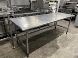 96” x 32” S.S Worktop Bakery Table w/Open Base