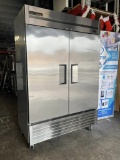 True 2 Door Freezer w/S.S Interior and Digitial Thermostat