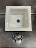 NEW UPC 2” No Hub Porcelain Floor Sink Body w/Aluminum Dome Straine