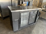 True 2 Sliding Glass Door Back Bar Refrigerator