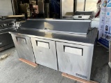 True 72” 3 Door Sandwich Prep Table