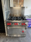Wolf 6 Burner Gas Range w/Convection Oven Below
