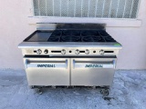 Imperial Combination Gas Range 6 Burners, 12” Griddle & 2 Ovens Below