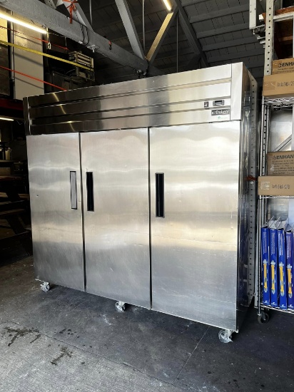 Dukers 3 Door Top Mount Reach In Refrigerator