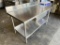 (HEAVY DUTY) ALL S.S. Worktable w/Backsplash & Drawer Measurements  W - 60