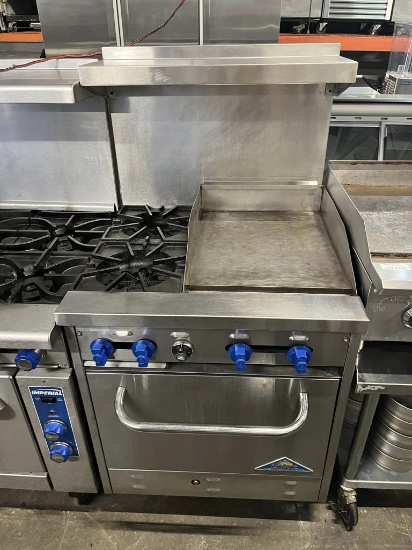 Castle Combination Gas Range 18” Griddle, 2 Burner  & Oven Below