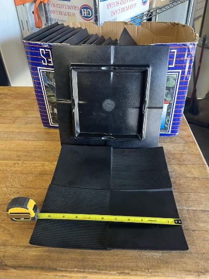 Black 11" x 11" Plastic Plates
