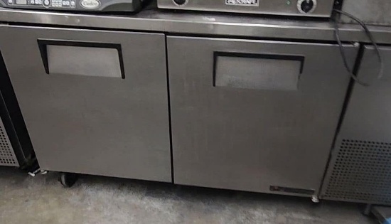 True 67" 2 Door Worktop Refrigerator