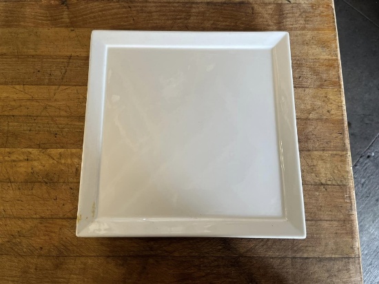 11” x 11” Square White Ceramic Dinning Dish