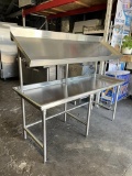 (HEAVY DUTY) All S.S Open Base Dish Table w/Slanted Rack Measurements  W - 72