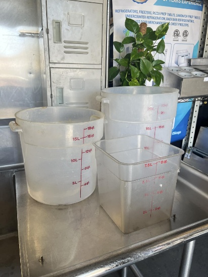 22QT, 18QT, 8QT Polycarbonate Storage Containers