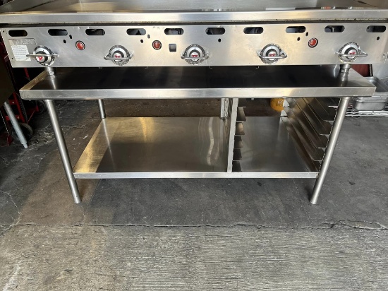All STL STL Equipment Stand w/Sheet Pan Holder 60” W x 36 3/8” D x 29” H