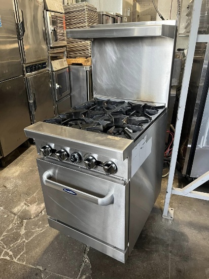 Atosa, Cookrite Line 4 Burner Gas Range w/Half Oven Below