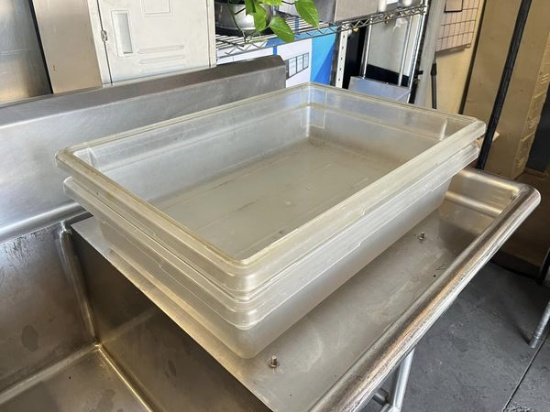 Sysco 18” x 26” x 6 In. 8.75 Gal Polycarbonate Food Storage, No lid