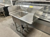 Blue Air Prep Sink w/Hand Sprayer 39” W x 24” D x 45” H w/ 18” x 18” Basins