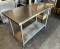 48 x 24 Stainless Steel Worktop Table w/Galvanized Bottom Shelf