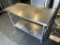 48 x 24 Stainless Steel Worktop Table w/Galvanized Bottom Shelf