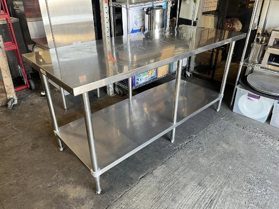 ALLSTRONG All Stainless Steel 72 X 30 Worktop Table