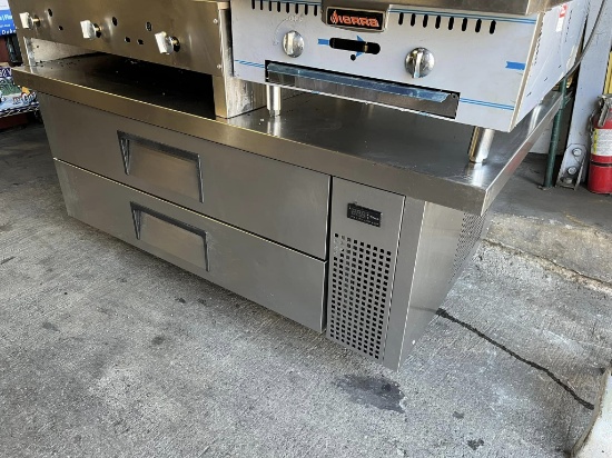 True 60" 2 Drawer Digital Thermostat Refrigerated Chef Base
