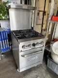 LIKE NEW Kintera 4 Burner Gas Range w/Oven Below & Overshelf