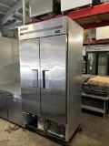 True 2 Door Refrigerator w/Digital Thermostat