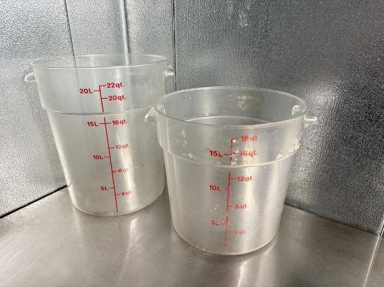 Cambro  22QT & 18QT Clear Storage Containers
