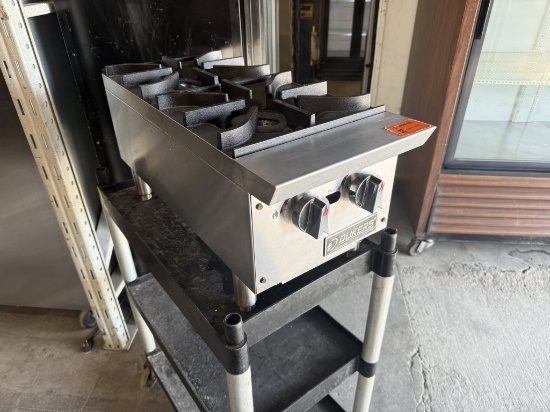 Dukers 2 Burner Countertop Gas Range TESTED & WORKING
