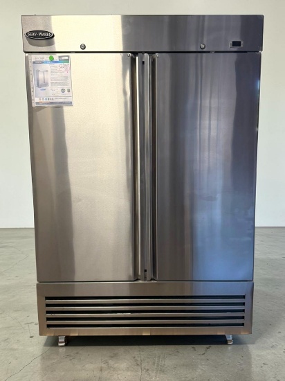 Serv-Ware RR2-HC-T 54" 2 Solid Door Reach-In Refrigerator, Stainless Steel