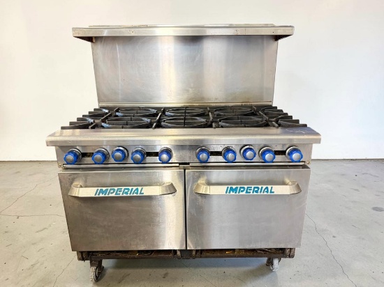Imperial IR-8-C-XB_NAT 48 Inch Gas Range with 8 Burners & 2 Ovens Below