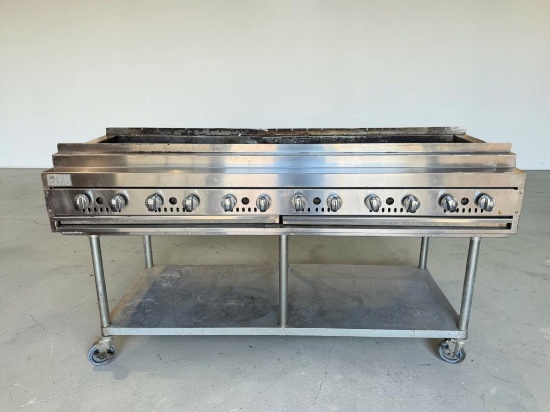 Ideal IDSKB-72 72" Commercial Shish Kabob Broiler 12 Burner 360k BTU Gas