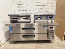 NEW Dukers Model DCB52-60-D2 60 Inch Equipment Stand Refrigerated Base with 2 Drawers