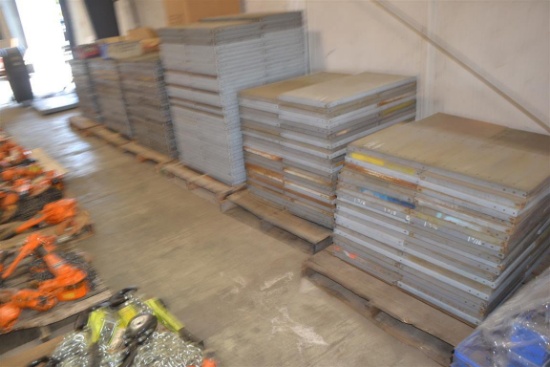 (6) PALLETS OF SHELVING W/STANDS AND HARDWARE