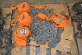 PALLET OF CHAIN FALLS -  5 TONS