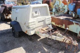 INGERSOLL-RAND 185 SALVAGE, Diesel Engine, Trailer Mounted, FLOODED ITEM, NO TITLE ON TRAILER  ~