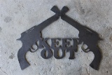 KEEP OUT SIGN . ~